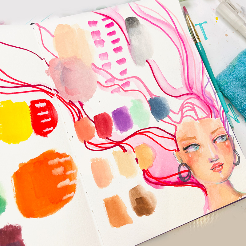 Jane Davenport LayerCake Secret Ingredients akvarellpalette mini