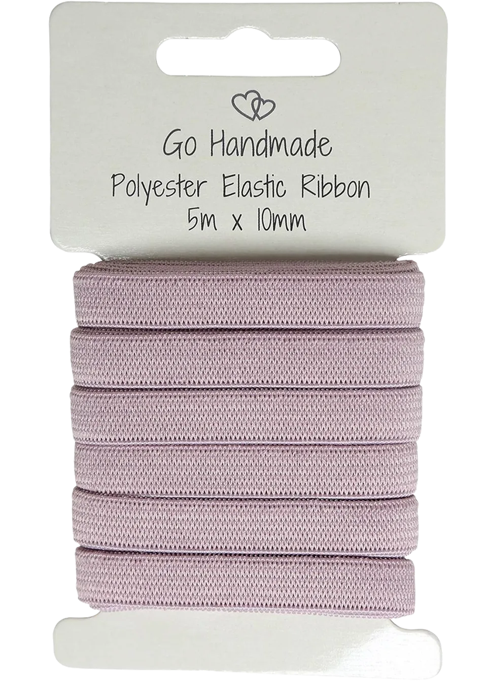 Go Handmade elastisk bånd 10 mm hvit 5 m sytilbehør