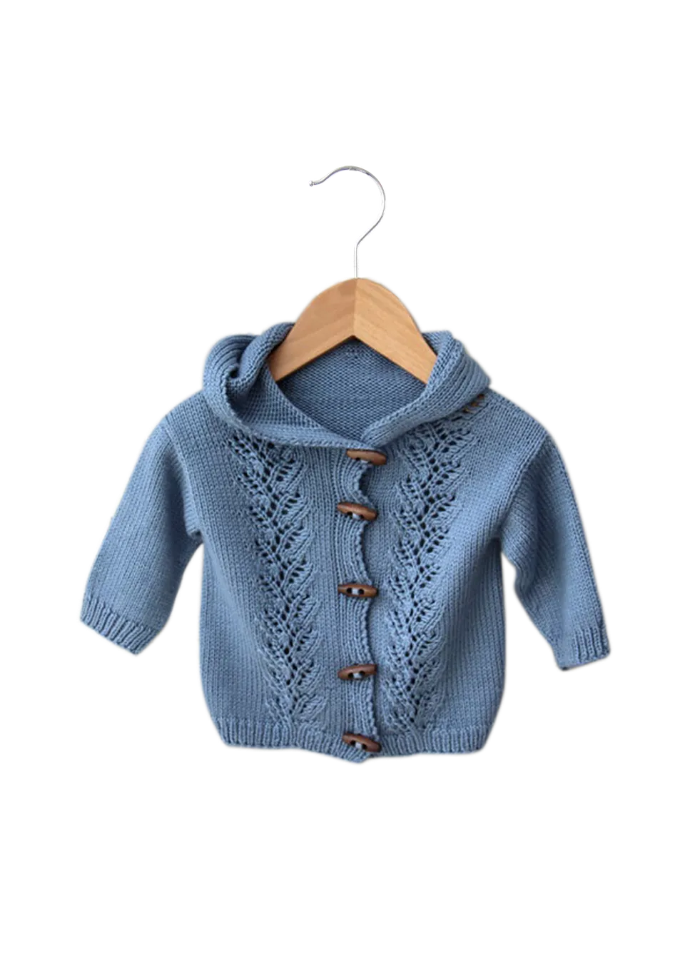 Go Handmade Lace hettegenser strikkeoppskrift 3-6 mnd