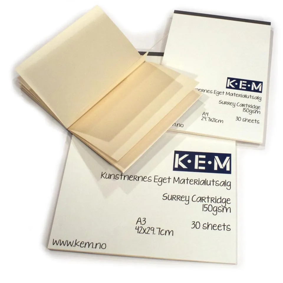 KEM Surrey tegneblokk 150 g 30 ark limt