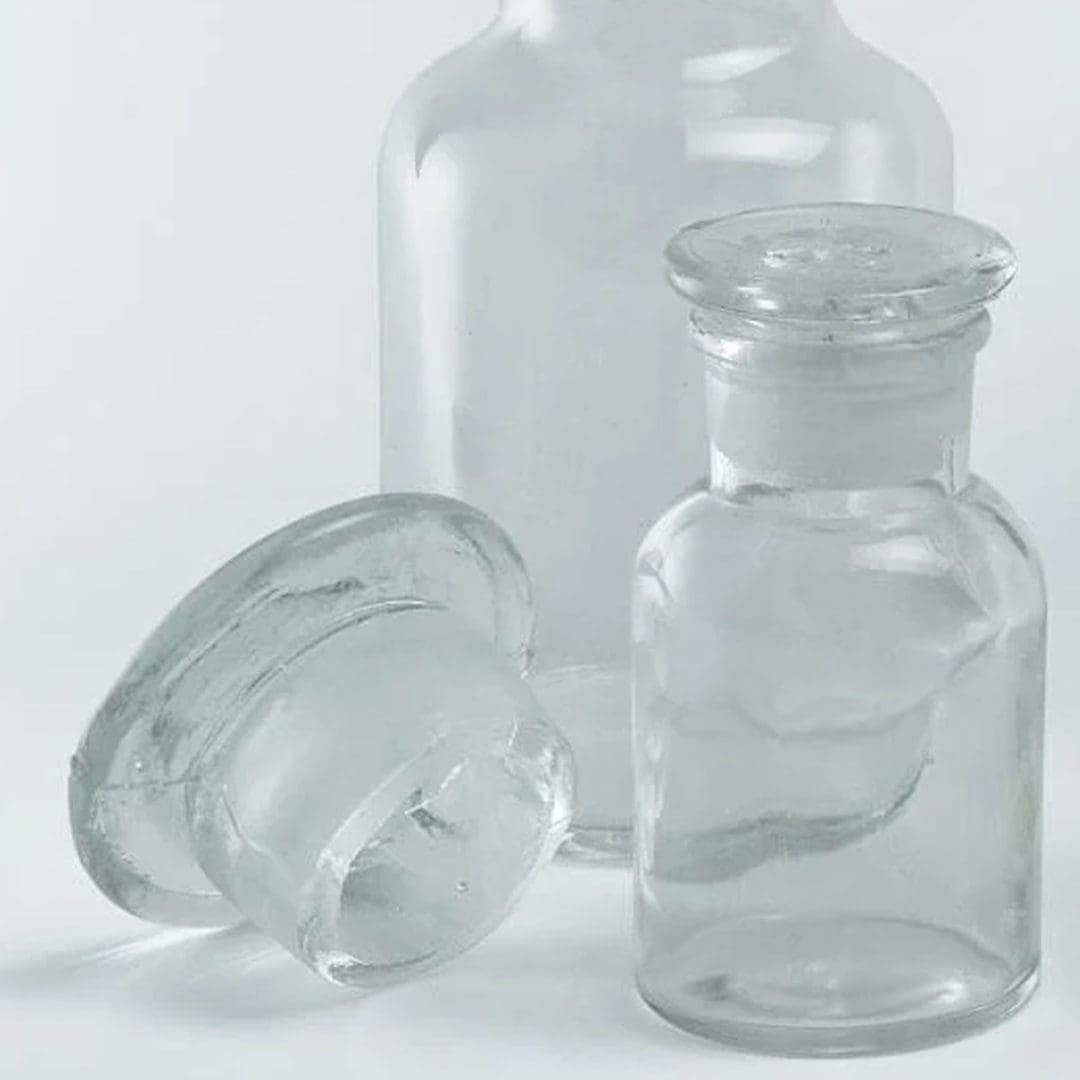 KEM apotekglass med lokk klart glass