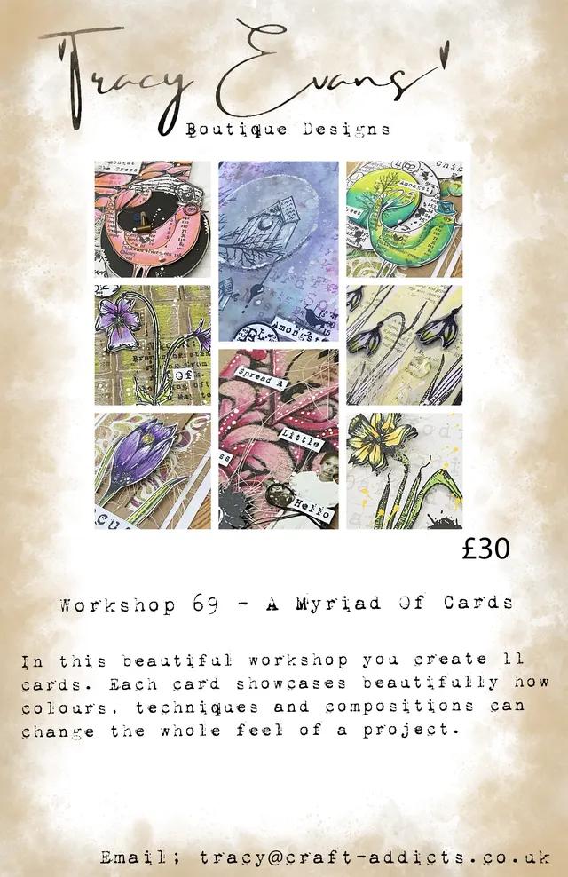 Tracy Evans Design Workshop 069 Myriad Of Cards kurs kort