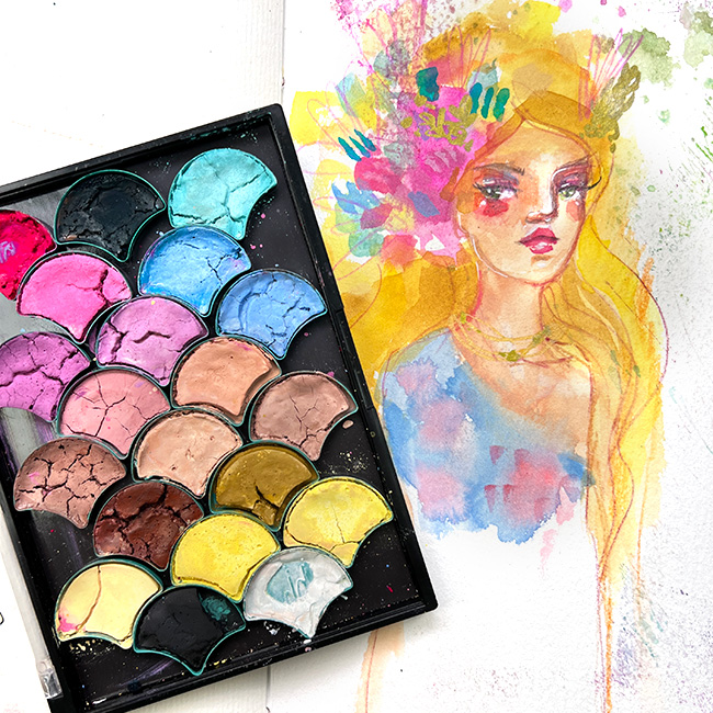 Jane Davenport Make Your Own Matte akvarellsett ansikt