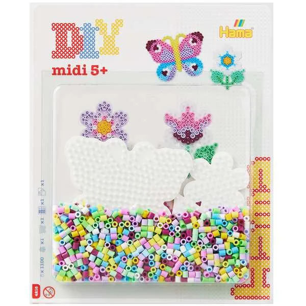 Hama Midi strykeperler sommerfugl blomst 1100 stk sett