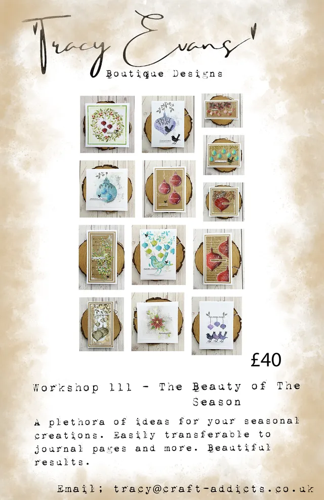 Tracy Evans Workshop 111 Beauty of the Season kurs
