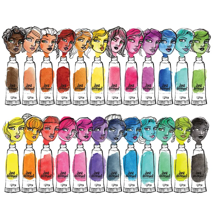 Jane Davenport Colour Library akvarellmaling tuber mesterkvalitet