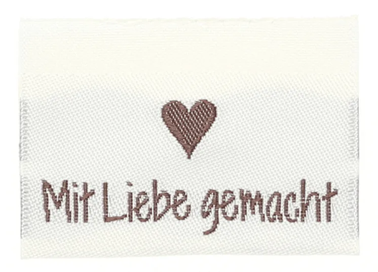 Go Handmade merkelapp mit liebe gemacht 35x19 mm 10 stk