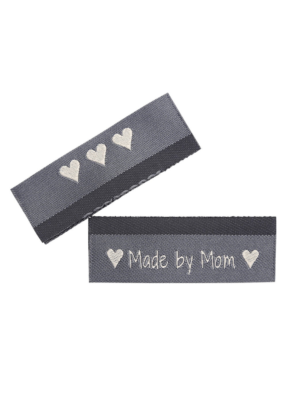 Go Handmade Made by Mom merkelapp grå 10-pk dobbeltsidig