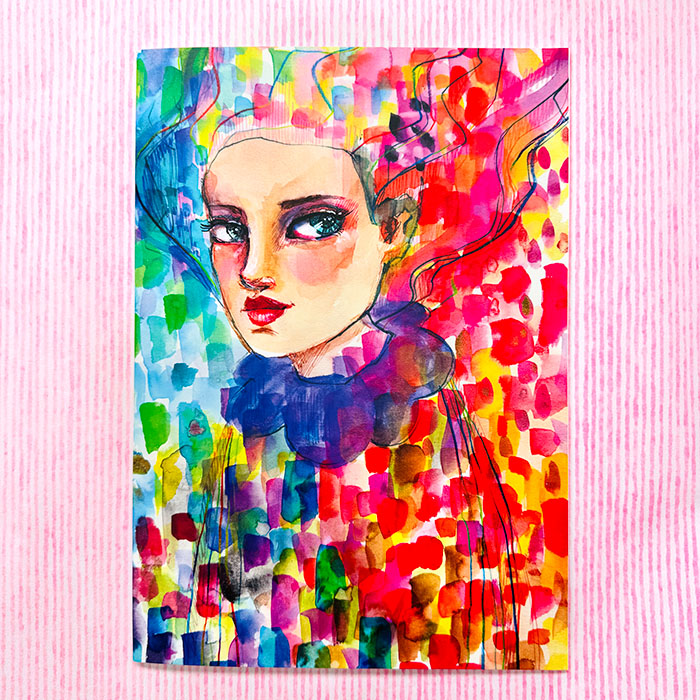 Jane Davenport Drawing heART startsett tegnesett med journal