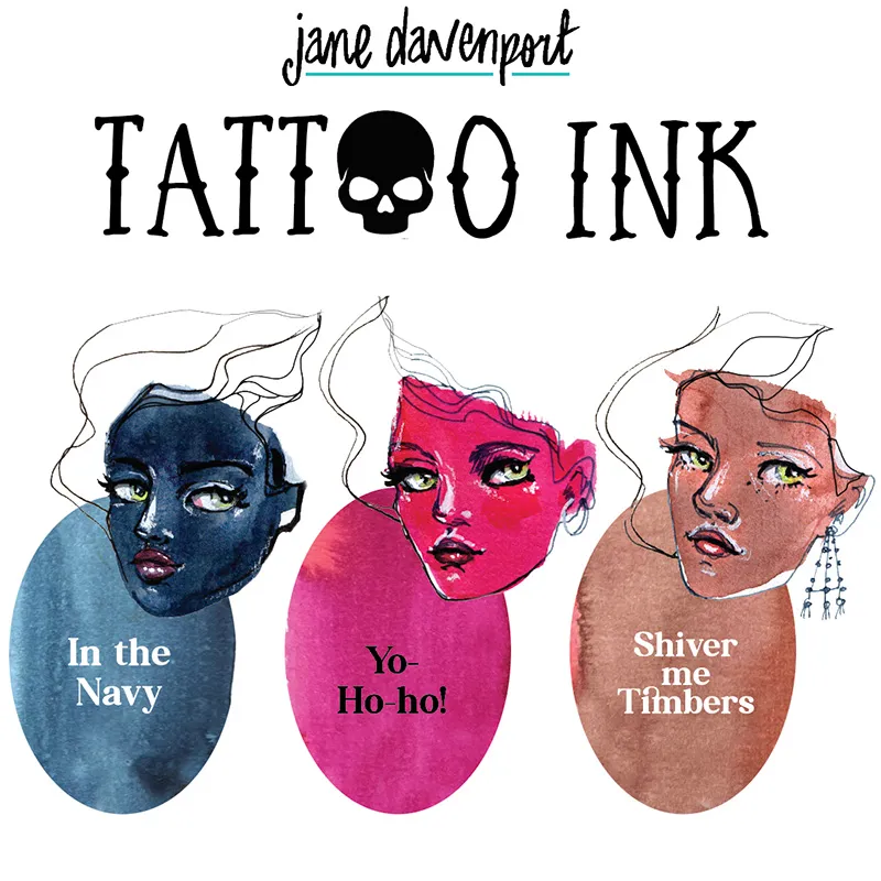 Jane Davenport Tattoo blekk 3-pk mørkeblå farger