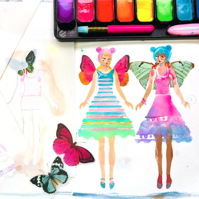 Jane Davenport Fairy Dress-Ups sjablongsett kjoler