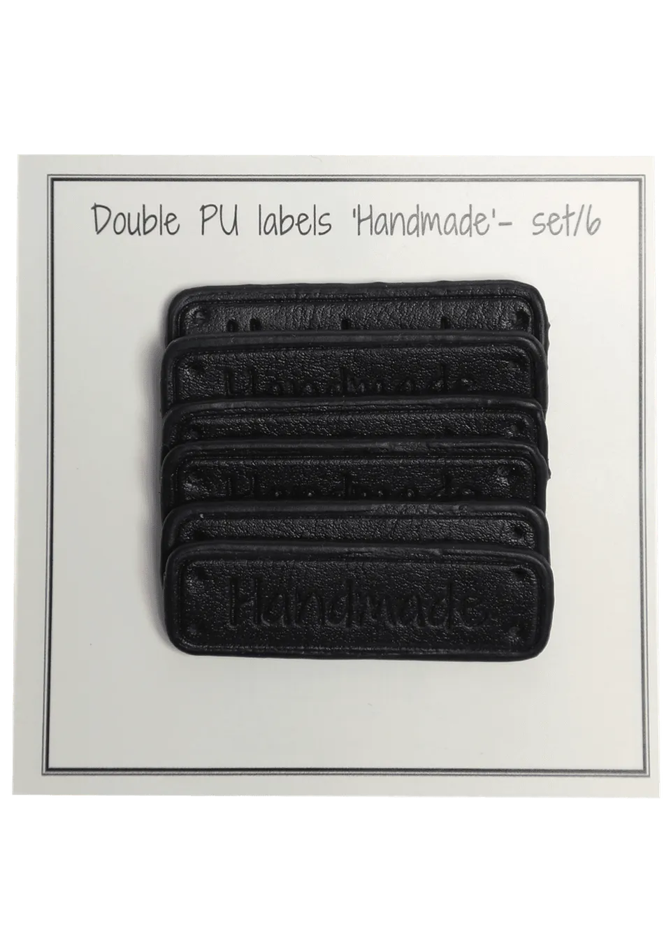 Go Handmade Handmade lærmerker 5 cm 6-pk PU