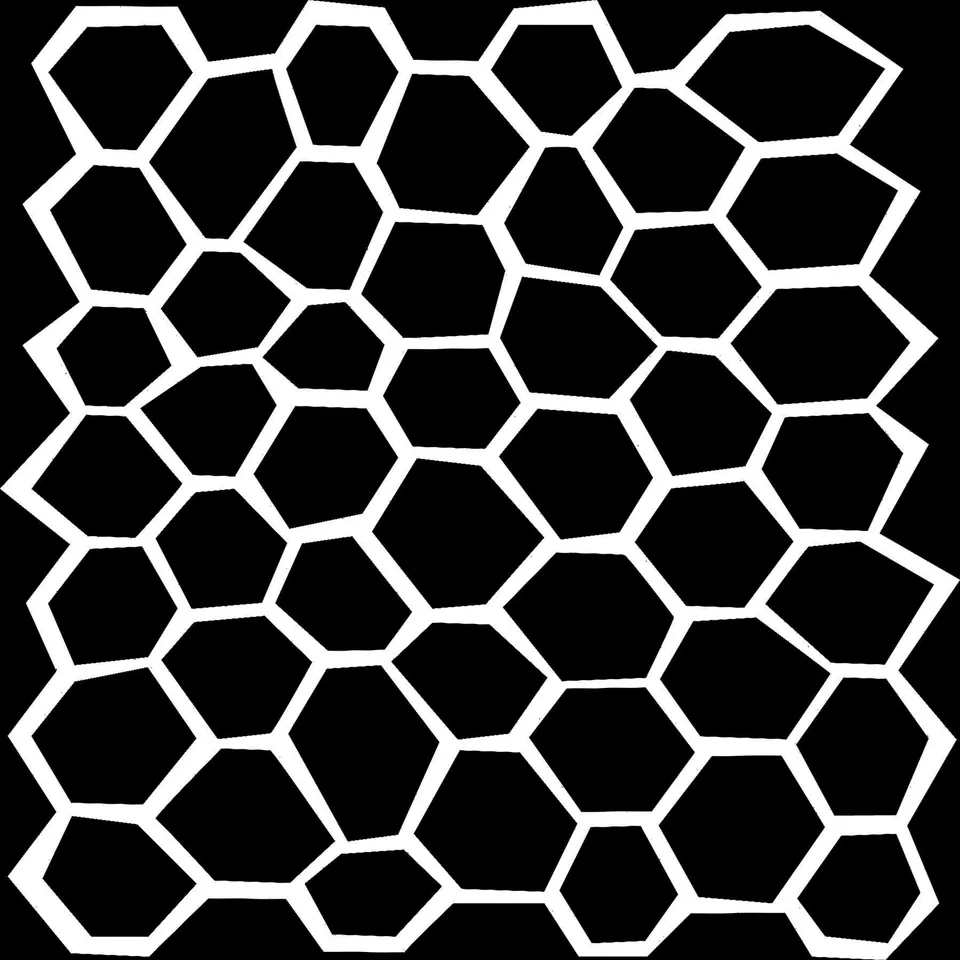 The Crafters Workshop TCW1069s sjablong Wonky Honeycomb 6x6