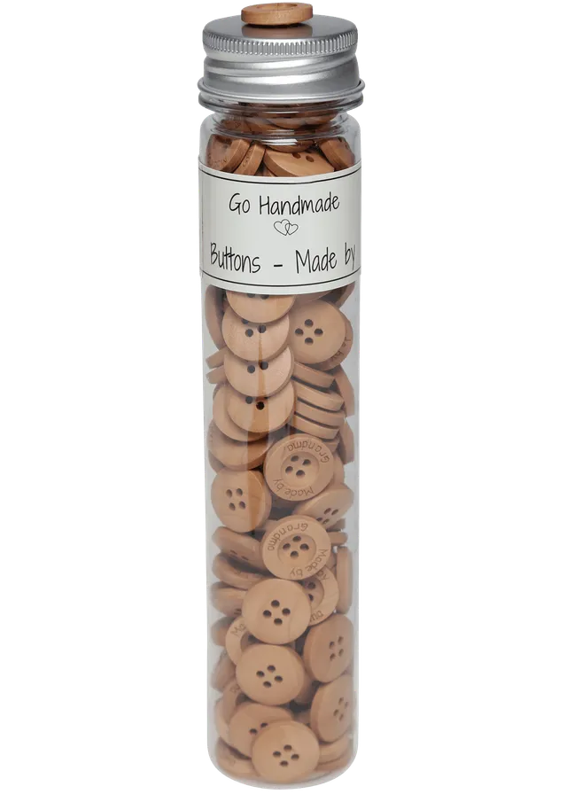 Go Handmade Made by Grandma knapper 18 mm flaske 145 stk tekst