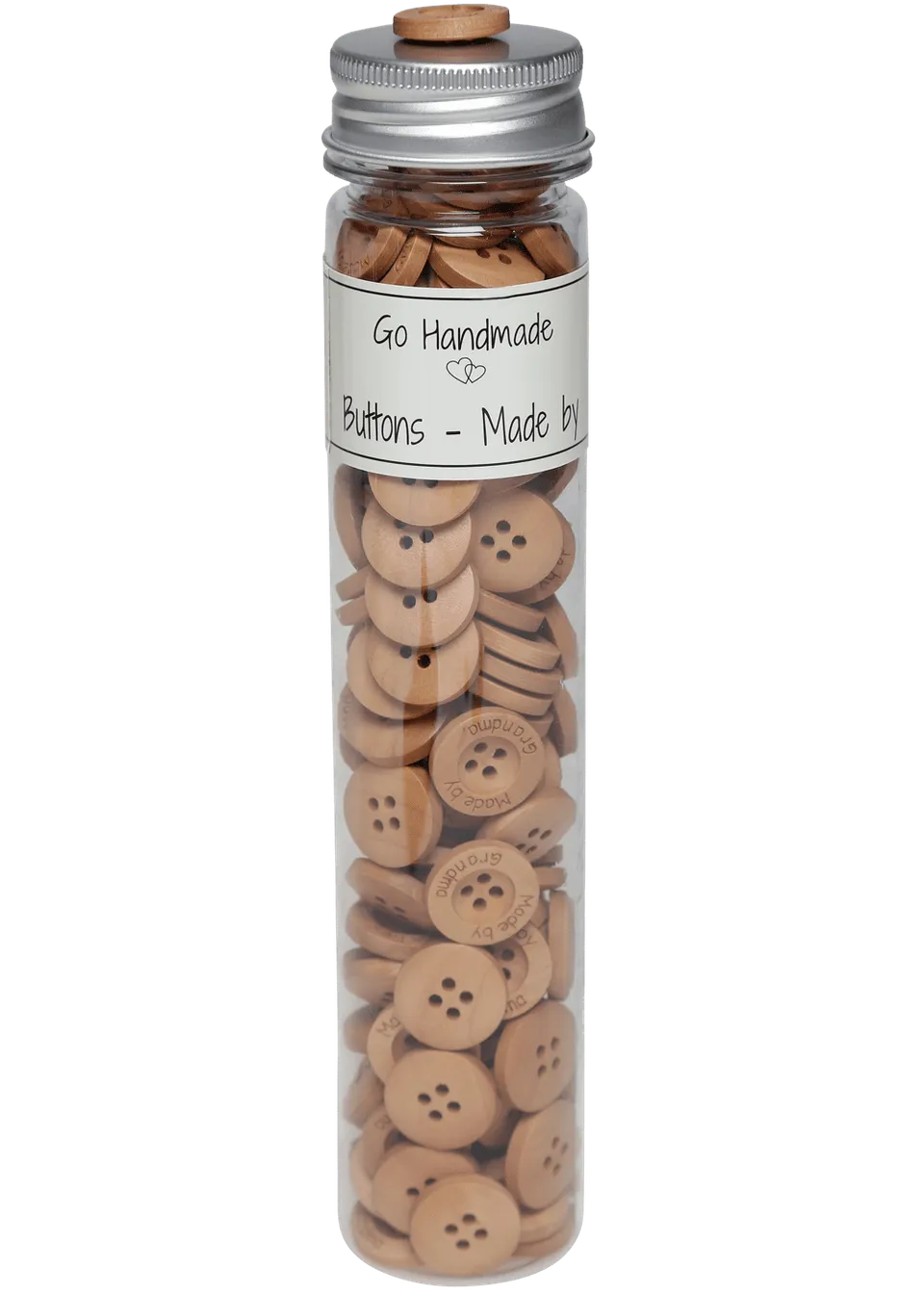 Go Handmade Made by Grandma knapper 18 mm flaske 145 stk tekst