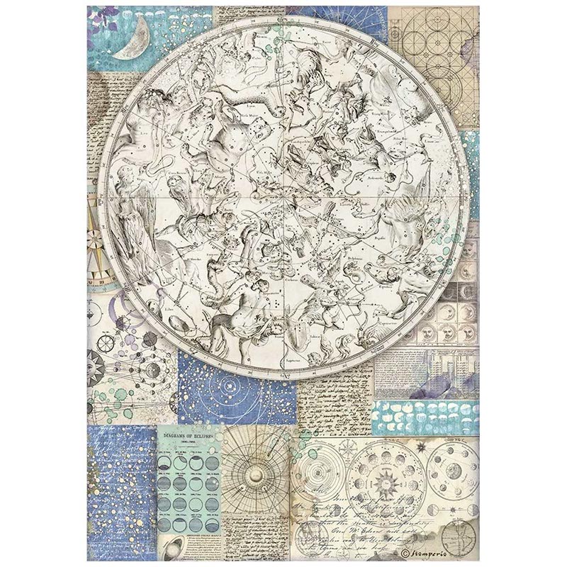Jane Davenport Celestial rispapir decopage og journal